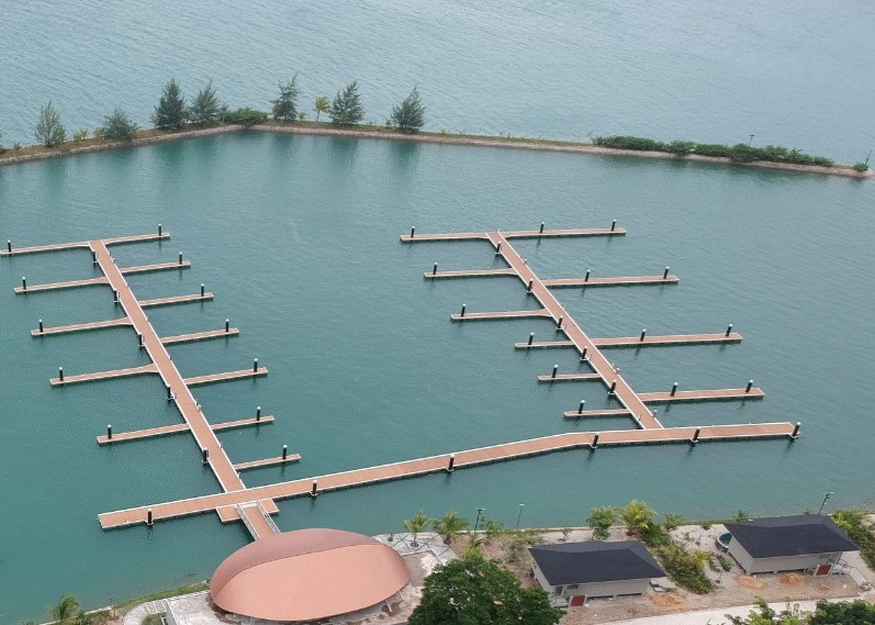 Aluminum pontoon in Nirup Island Indonesia