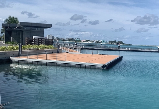 Customizable Platform Dock House with WPC Decking Options